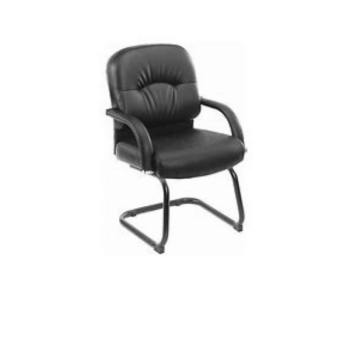 black chair with metal curved bottom